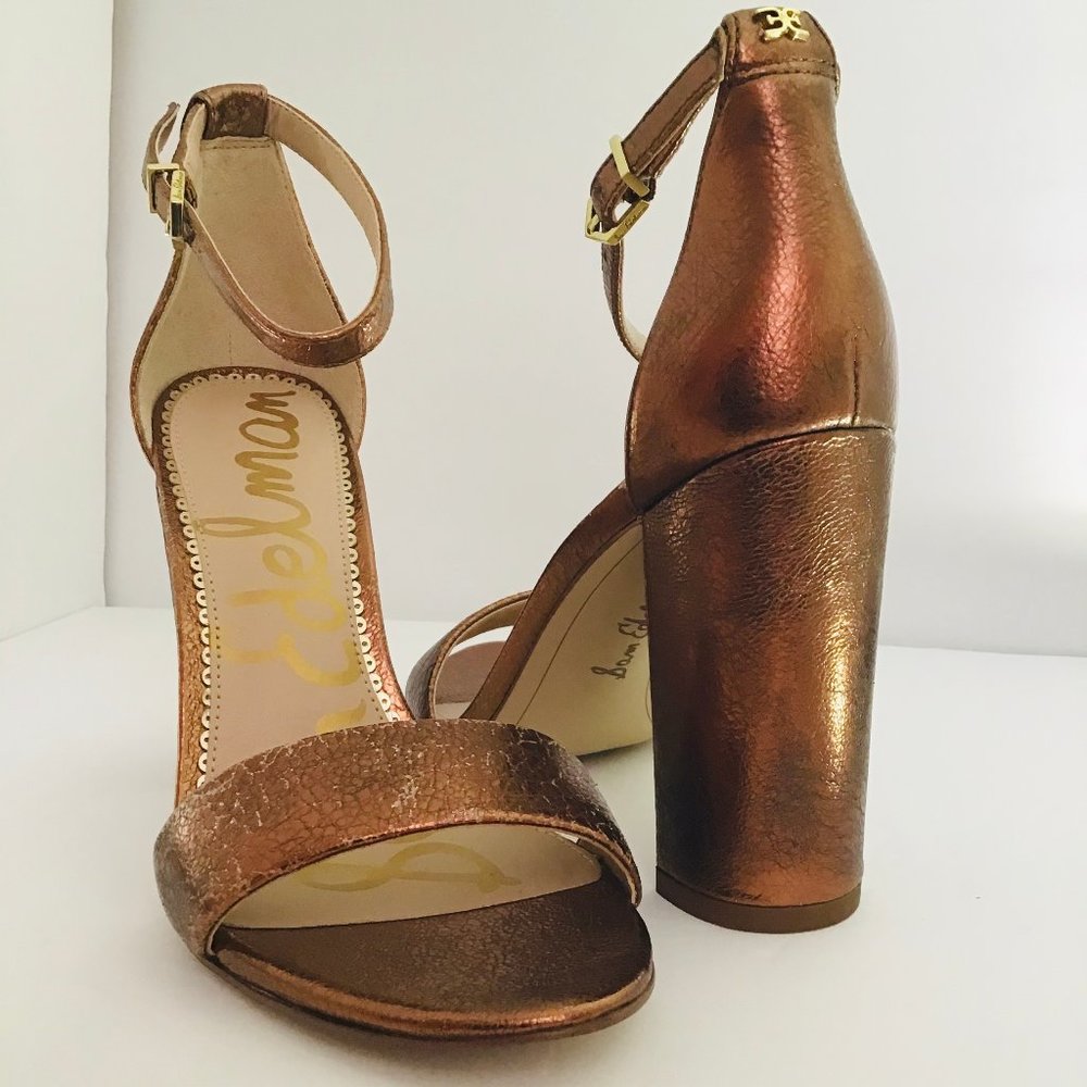💙 Sam Edelman Leather Heel Sandal - Picture 3 of 13